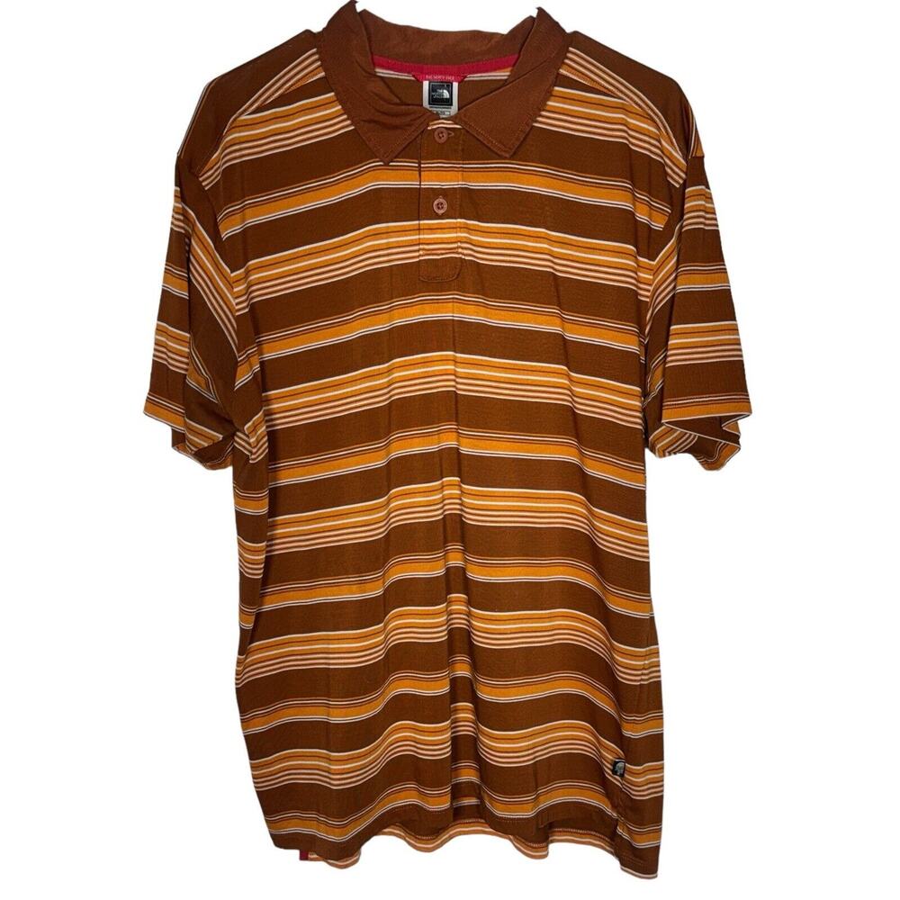 The North Face Polo Shirt Mens XL Striped Short Sleeve